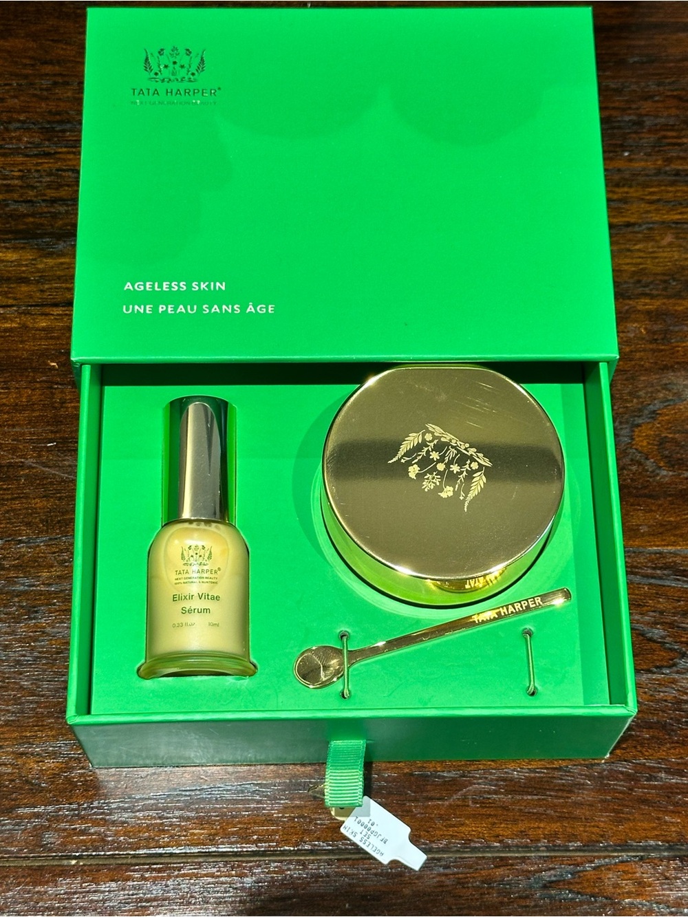 Tata Harper Green and Gold Ageless Skin Serum & Cream Set